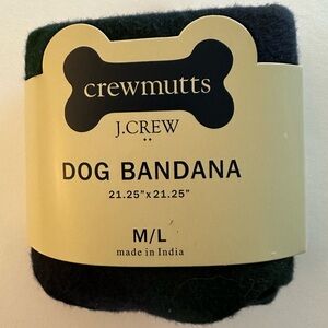 CREWMUTTS J.CREW DOG BANDANA M/L BLACKWATCH J. CREW 21.25" X 21.25"